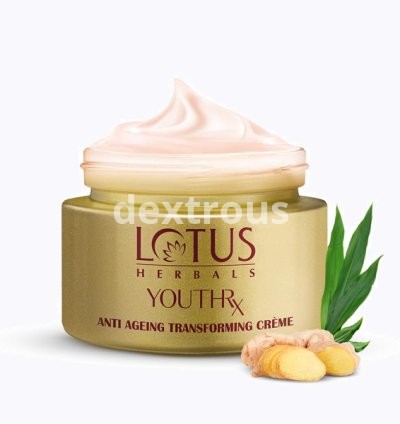 Lotus Herbals Youth Rx Anti-Aging Skin Care Range Lotus Herbals Youth Rx Anti-Aging Transforming Cream Spf 25, Pa +++- 50G, As Shown Picture (Lhr419050)
